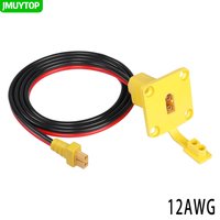 3.2ft/1M 12AWG XT60 Male to Female Mount Panel Cable XT60 Male Plug with Mout Panel to Female Wire for RC Lipo Battery FPV Drone
