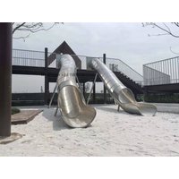 Factory Manufacturer Outdoor Stainless Steel Slide Custom Curved Outdoor Playground Equipment Durable Play Facility