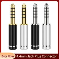 Jacks 4.4mm Jack 5 Poles Full Balanced Connector Consumer Electronics Headphone Plug Speaker Terminal DIY Earphones Audio Cables
