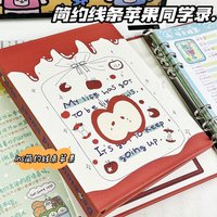 IFFVGX Apple A5 Binder Photocard Holder Kpop Idol Photo Album Cute Fruit Photocards Collect Book Album for Photographs 포토카드 포장용품
