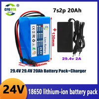 7S2P 24V/29.4V 20Ah 18650 Battery pack 29.4V 20000mAh Rechargeable Battery Mini Portable Charger For LED/Lamp/Camera with BMS