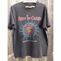 Alice In Chains Band Tour 1993 Graphic 100%Cotton Charcoal Men's Short Sleeve unisex Oversized Selling Popular T-shirt Fan Gifts