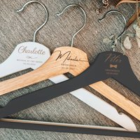 Personalized Wedding Hanger Laser Engraving Wooden Hanger Custom Wedding Hanger Groomsman Bridal Shower Gifts Business Logo