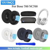 Replacement Cooling Gel Ear Pads For Bose 700 NC700 Headset Net Design Breathable Cushions & Detachable Zipper Protective Cover