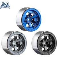 4PCS CNC Aluminium 1.3" Beadlock Wheel Rim Polygonal Wheel Hub for 1:18 1:24 RC Crawler Car