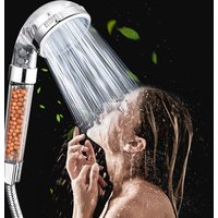 Zloog Bio-active Stones Bathroom Showerhead Mineral Balls Filter Shower High Pressure Sprinkle Handheld 3 Modes SPA Shower Head