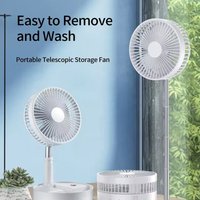 Outdoor Pedestal Telescopic Storage Adjustable Rechargeable Mini Fan 3 in 1 Rechargeable Battery USB Desk Table Stand Fan
