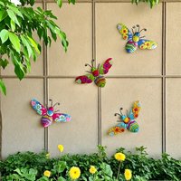 4Pcs Acrylic Colorful Bee Wall Decor Pastoral Style Contrast Color Wall Art Garden Ornament