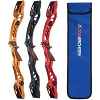 TOPARCHERY 25inch Archery Recurve Bow Riser ILF Right Hand Bow Handle for Adults Professional Competitive Shooting Accessories