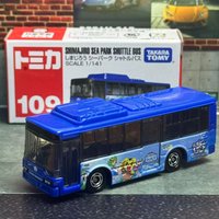 Takara Tomy Tomica NO.109 Shimajiro Shuttle Bus Casting Static Alloy Car Vehicle Diecast Metal Mode Collection Display Toy Gift
