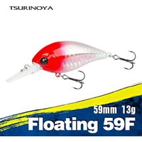 TSURINOYA 59F 59mm 13g Crankbait Floating Fishing Lure SHARM Bass Pike Hard Bait 1.5-2.5m Artificial Crank