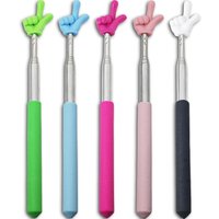 5 Classroom Pointer Sticks - Multi-functional teacher pointer stick, extendable classroom pointer and finger pointer stick
