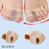 2PCS Simple Double Hole Bunion Corrector Silicone Big Toe Separator Daily Hallux Valgus Correction Orthopedic Pedicure Care Tool