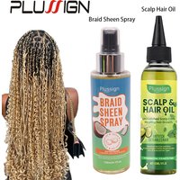 Plussign Anti Itching Hair Oil For Braid Styling Olive Oil Nourishing Sheen Spray For Dreadlocks & Hair Extensions Anti Dryness