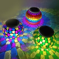 Mosaic LED Solar Hollow Light Lawn Lamp Outdoors Waterproof Outdoor Solar Lawn Light Colorful Changing Yard Balcony Lamps 2023