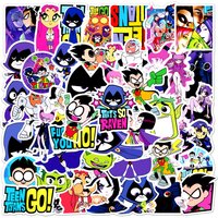 50Pcs Cartoon Teen Titans Go Stickers DIY Stickers Scrapbooking Phone Luggage Skateboard Decorative Waterproof Graffiti Decals