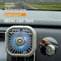 New Mini Car Air Outlet Cooling Fan Adjustment Powerful USB Light Creative Low Noise Multi-function Mini Car Interior Fan Cooler