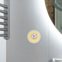 Personality Waterproof Bathroom Suction Cup Clock Anti-Fog Simple Design Shower Wall Clocks Stable Mirror Sucker Clock Kitchen