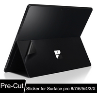 Pre-Cut Protective Solid Vinyl Sticker Skin for Microsoft Surface Pro 9/8/7/6/5/4/3/X Notebook Cover Film Back and Edge Sticker