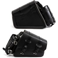 PU Leather Motorcycle Pouch Panniers Side Saddle Bags Waterproof Tool Bag Luggage Saddlebags with Cup Holder For Sportster XL883