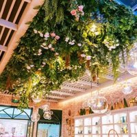 Simulated green plant ceiling ceiling indoor soft landscaping rattan green leaves Internet celebrity top plastic fake plant deco