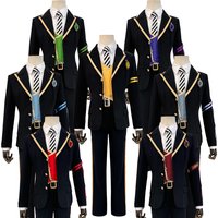 HOLOUN Jeu torsadé Heartslabyul Savanaclaw Octavinelle Scarabia Pomefiore Costume de Cosplay Ignihyde Diasomnie, gilet uniforme