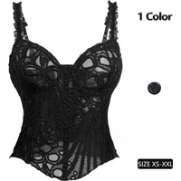 Irregular Fishbone Corset Tops Lace-up Underbust Shapewear Overbust Bustier Slim Korset Costumes Sexy Halter Corsets Shaping Top