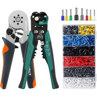 Wire Stripper Pliers,Wire Crimper Tool Set with Connectors Kit-Ratcheting Crimping Pliers for Terminals,Electrician Repair Tool