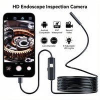 5.5/8MM TYPE-C Android Endoscope HD Camera IP67 Waterproof 6 LED Adjustable Borescope Mini Camera for Sewer Pipeline Inspection