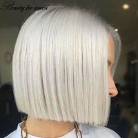 Short Water Wave Virgin Hair Wig Pre Bleached Knots Light Thin Lace For Ladies High Quality 180% Density Women Cosplay Product