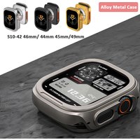 Alloy+PC Case for Apple Watch Ultra 2 1 49mm 10 46mm 42mm Watch Frame for iWatch Series 9 8 7 45mm 6 5 4 SE 44mm cover Bumper
