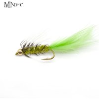 MNFT 10Pcs Goldhead Trout Fishing Flies Lures 10# Barbed Hooks - Bead Head Fishing Fly