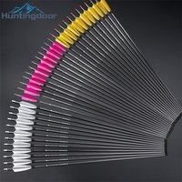 32'' Bogenschießpfeile aus reinem Carbon, Innendurchmesser 6,2 mm, Spine 400, austauschbarer Pfeilspitze für Recurve- und Compoundbögen, 12/24/36 Stück