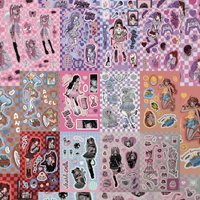 Korean Domi Character Sticker Book Inner Page Stickers Cartoon Sweet Cool Girl Hand Account Diary Diy Decorative Stickers