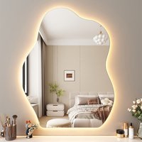 Wavy Wall Mirror Living Room Decoration Modern Art Vanity Aesthetic Large Size Mirror Fashion Espelhos Lounge Suite Furniture