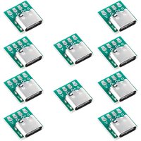 USB 3.1 Type C Connector Board DIY Serial Basic Breakout Female Connector USB Type C Breakout Board with PCB Converter Board
