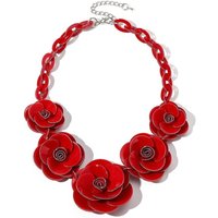 Rose Flower Sweater Chain Multi-color Necklaces Bohemian Style Women Light Luxury Personality High-end Necklace Fashion Jewelry