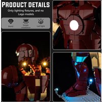 LED Lighting Set Suitable for LEGO Iron Man Mark 3 Collectors' Edition 76344 Building Blocks (Not Include Model Bricks)