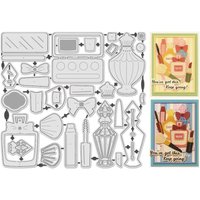 Makeup Theme Carbon Steel Cutting Dies Stencils for DIY Scrapbooking Photo Album Decorative Embossing Paper Card Perfume Bottle
