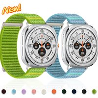 Nylon Loop Band for Samsung Galaxy Watch Ultra 2025 2024 Two-section Mountain Pattern Bracelet Correa Galaxy Watch Ultra 47mm