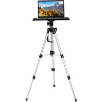 UNHO Projector Stand Tripod, Foldable Laptop Stand Aluminum DJ Racks Projector Tripod with Plate and Carrying Bag Height Adjustable from 49cm-110cm