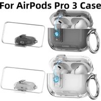 New Clear Case for Airpods Pro 3 Magnetic Automatic Lock Design with Phone Stand & Cleaner Kit Protective Case for Airpods Pro 3