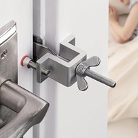 Portable Hotel Lock Door Privacy Security Device Dual Nut Adjustable Home Safety Door Stopper Anti-Theft Door Lock
