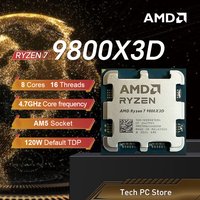 AMD Ryzen 7 9800X3D 8-Core 16-Thread 4.7GHz L3=96M Processor 120W R7 9800X3D Socket AM5 4NM DDR5 but No Fan