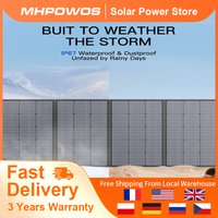 MHPOWOS 400W Portable Solar Panel for Power Stations Foldable Solar Handbag with Kickstands for Solar Generators, RVs, Camping