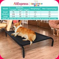 Elevated Pet Cot with Thick Breathable Mesh Puppy Beds 15/25/35kg Max Capacity