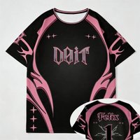 2025 loose and fashionable street top summer T-shirt, printed digital short sleeves for adults and children