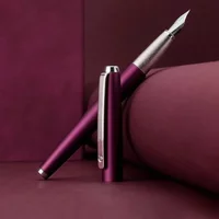 HongDian 525 Iridium Matte Fountain Pen Metal EF0.4mm Small Bent 0.6mm nib Ink Pen For Writing School Office Supplie Stationery