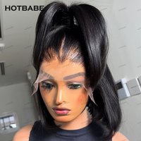 Bob Straight Glueless Wigs Human Hair 360 HD Transparent Lace Human Hair Wigs 13×4/13×6 HD Lace Frontal Wigs Wear And Go HOTBABE