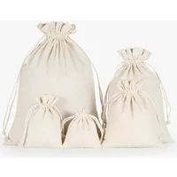 5 Sizes Cotton Linen Cloth Drawstring Bags Food Candy Tea Storage Bags Organizer Kitchen Jewelry Packing Pouch Wholesale